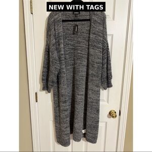 Express Fuzzy Eyelash Knit Long Duster Cardigan